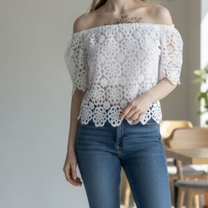 Floral off the shoulder bohemian coastal cowgirl crop top